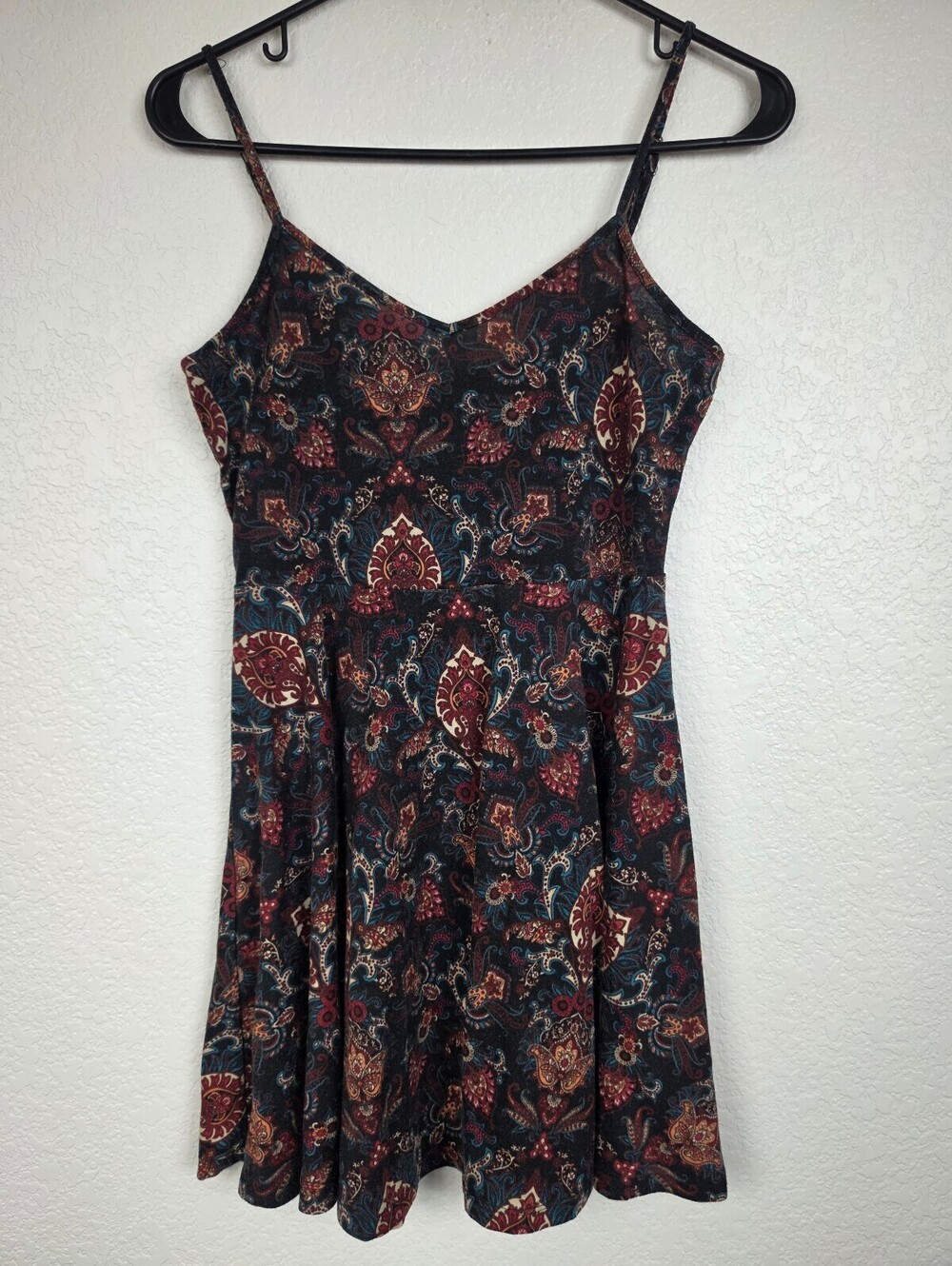 XXI Women's Paisley Print Spaghetti Strap Dress, Size Small